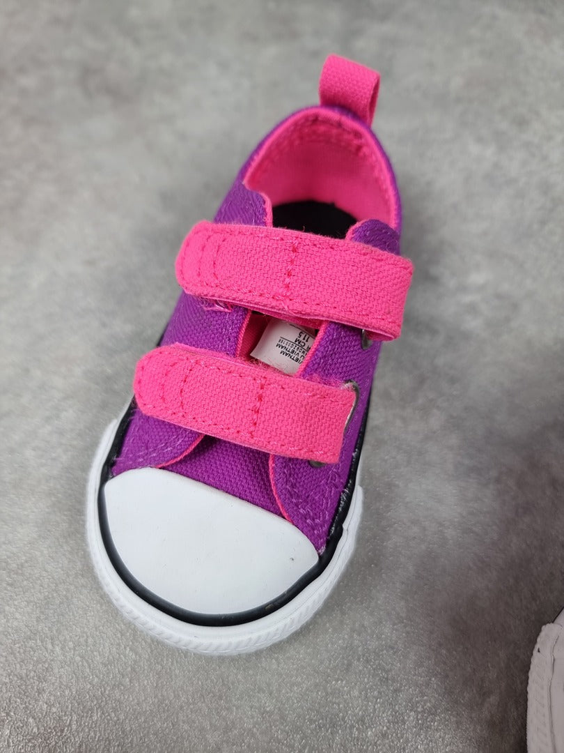 Baskets bébé fille Converse violet - Taille 20 Réf: C002
