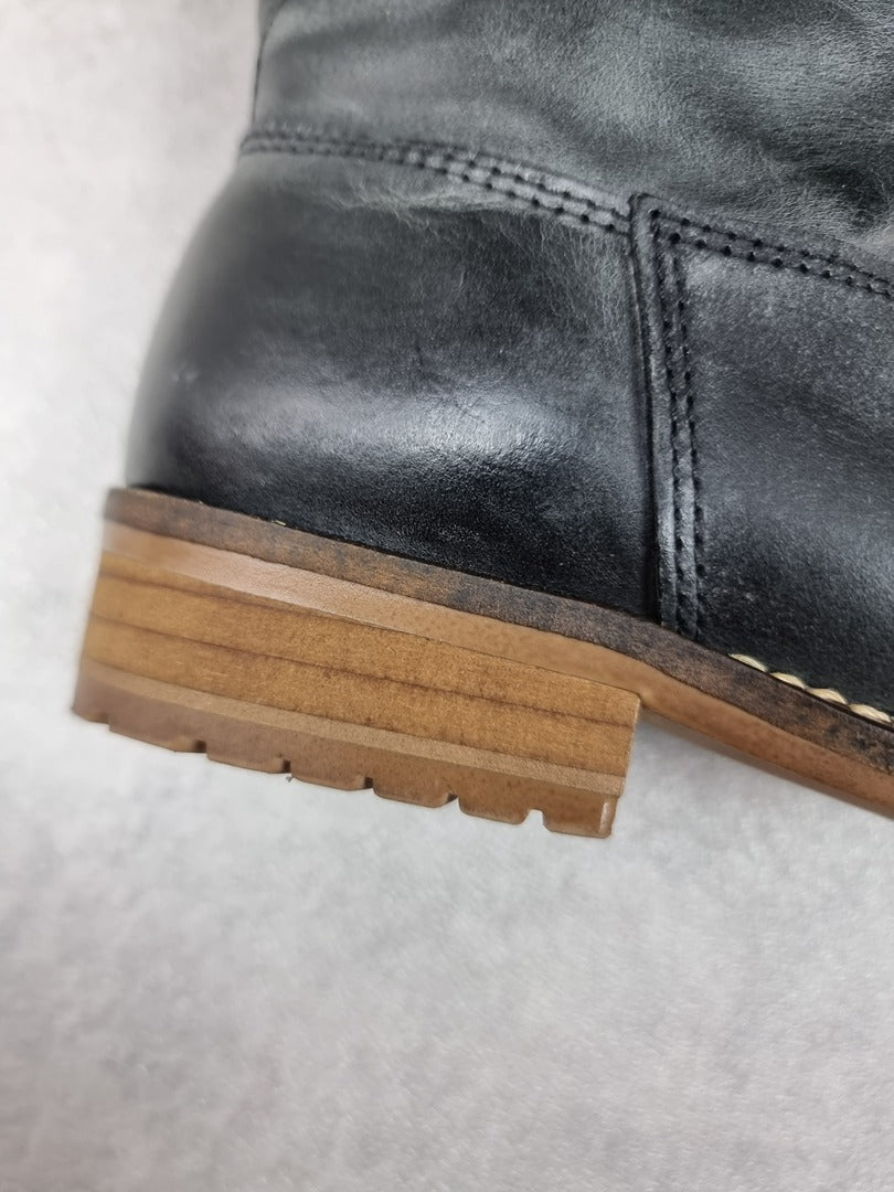 bottes hip fille noir/argent avec une étoile - Taille 32 Réf: C0245