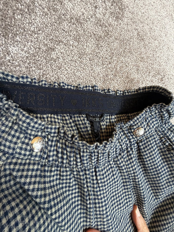 Pantalon fille Ikks marine à carreaux taille 12 ans / 152 cm Réf: 177