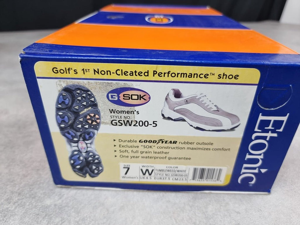 Chaussures de golf Etonic blanc marron - Pointure 37.5 C038 - Sell4Me