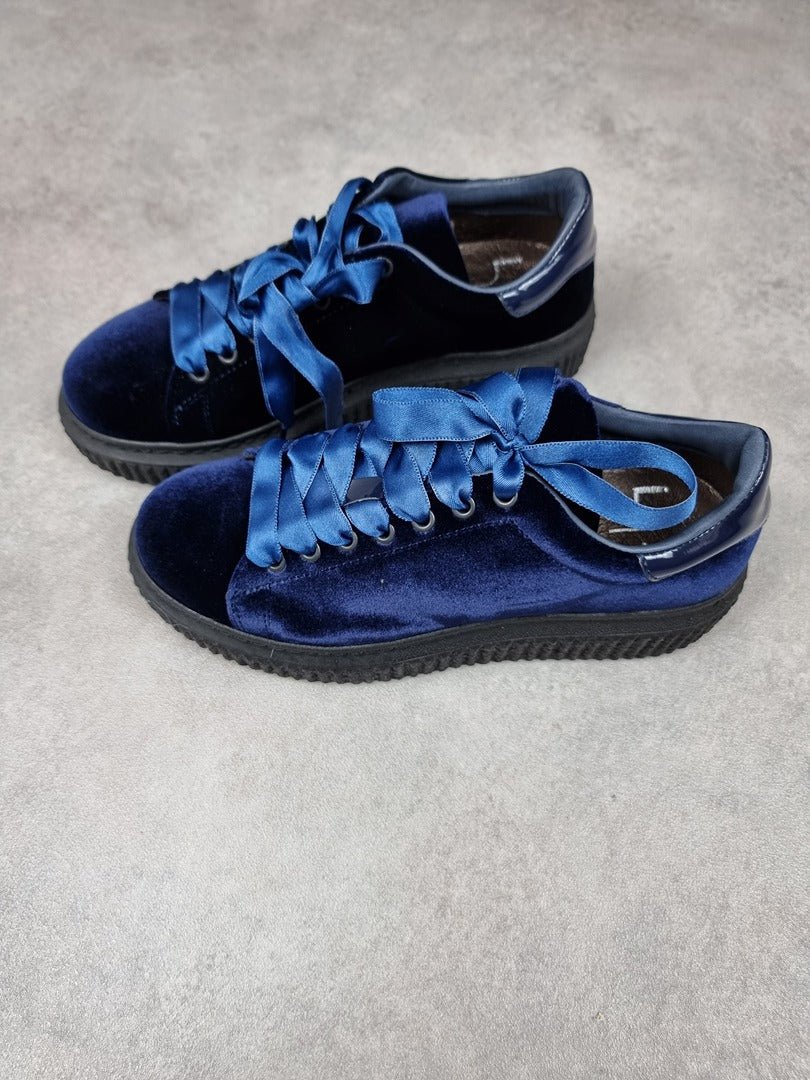 Chaussures de sport femme Hip Shoe Style velours bleu foncé - Taille 36 Réf: C0250 - Sell4Me
