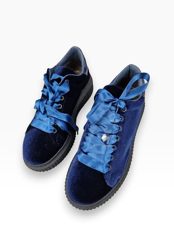 Chaussures de sport femme Hip Shoe Style velours bleu foncé - Taille 36 Réf: C0250 - Sell4Me