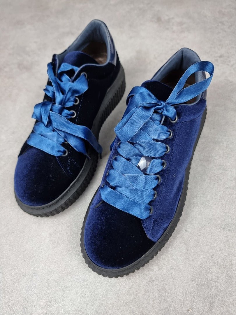 Chaussures de sport femme Hip Shoe Style velours bleu foncé - Taille 36 Réf: C0250 - Sell4Me