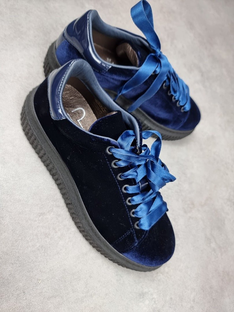 Chaussures de sport femme Hip Shoe Style velours bleu foncé - Taille 36 Réf: C0250 - Sell4Me