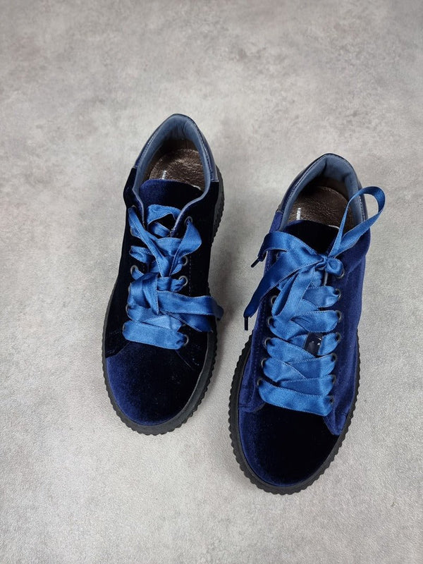 Chaussures de sport femme Hip Shoe Style velours bleu foncé - Taille 36 Réf: C0250 - Sell4Me