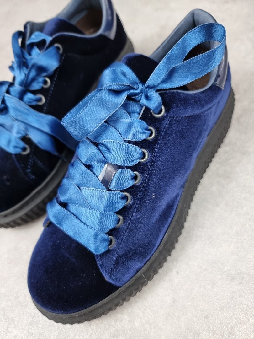 Chaussures de sport femme Hip Shoe Style velours bleu foncé - Taille 36 Réf: C0250 - Sell4Me
