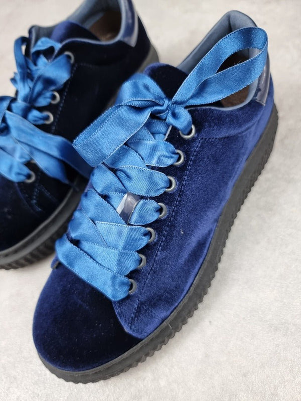 Chaussures de sport femme Hip Shoe Style velours bleu foncé - Taille 36 Réf: C0250 - Sell4Me