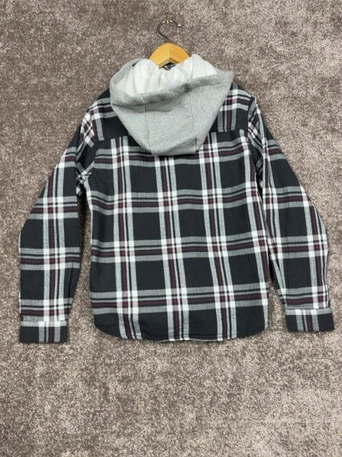 Chemise à capuche Ikks anthracite carreaux - Xxs Réf: 650 Image secondaire du produit