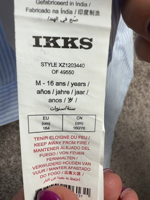Chemise Ikks bleu clair - Taille M Réf: 632 - Sell4Me