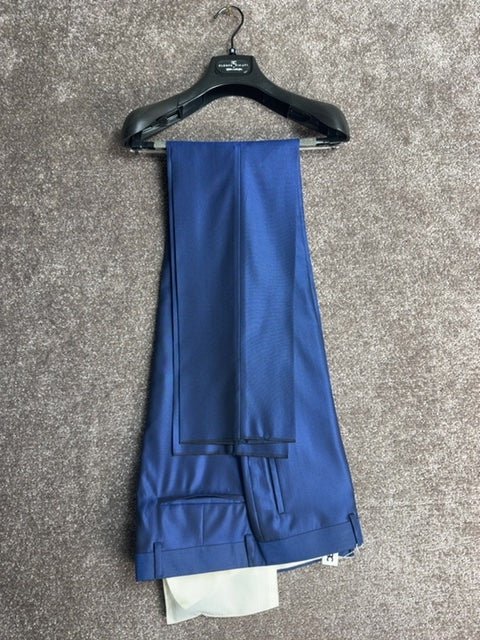 Costume Haute couture, gillet, cravatte et pantalons Cleofe Finati Bleu- Taille 50 - Sell4Me