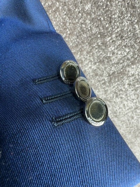 Costume Haute couture, gillet, cravatte et pantalons Cleofe Finati Bleu- Taille 50 - Sell4Me