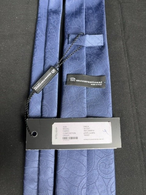 Cravate Como Unconventional bleu - Uniq size Réf: 0380 - Sell4Me