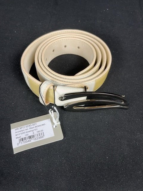 Ceinture Cleofe Finati crème en cuir