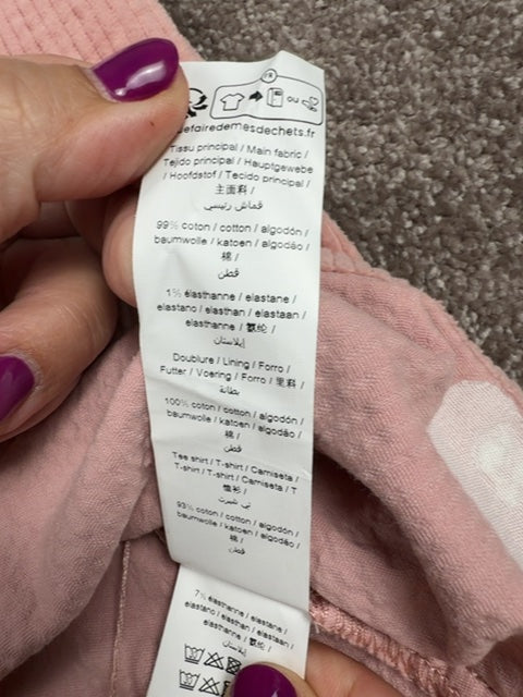 Ensemble robe bloomer et tee-shirt Ikks rose et blanc - 18 mois / 80cm Réf: 0628