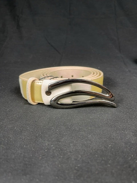 Ceinture Cleofe Finati crème en cuir