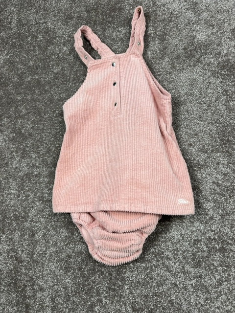 Ensemble robe bloomer et tee-shirt Ikks rose et blanc - 18 mois / 80cm Réf: 0628