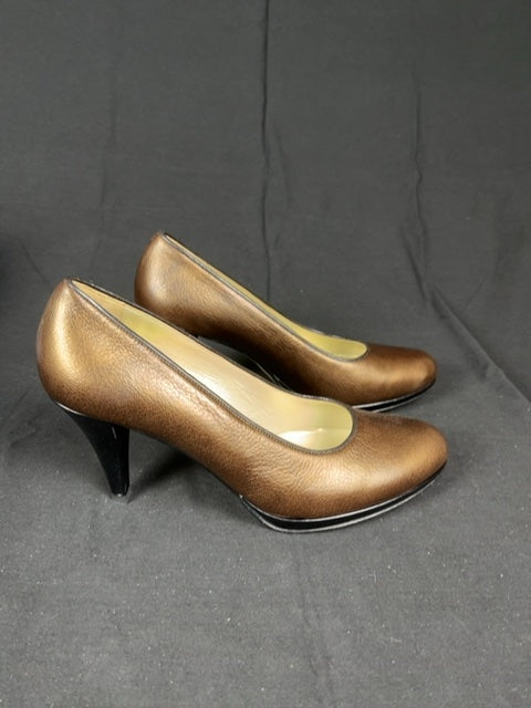 Escarpins Linea Raffaelli en cuir marron - 39.5 Réf: C065
