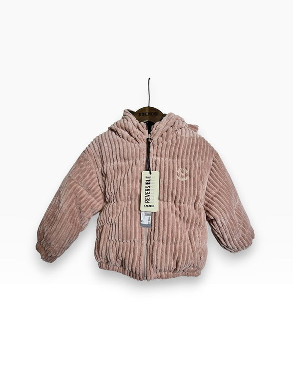 Manteau Doudoune réversible Ikks Rose et Vert - 3 ans