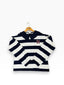 T-shirt marinière marine manches longues rayé col brodé Ikks - 10 ans
