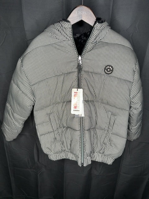 Doudoune Ikks noire et à carreaux réversible - 10 ans Réf: 0464 - Sell4Me