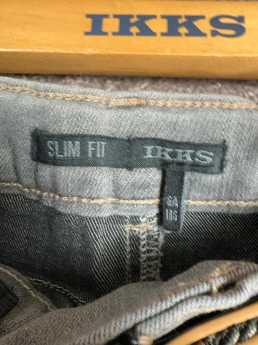 Jean Slim Ikks Gris Avec Ceinture - 6 Ans Réf: 0343
