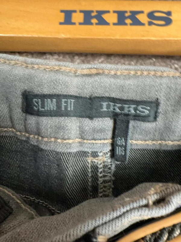 Jean Slim Ikks Gris Avec Ceinture - 6 Ans Réf: 0343