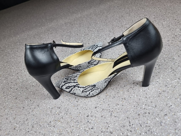 Chaussures à talon Linea Raffaelli Noir Blanc Python - 39.5