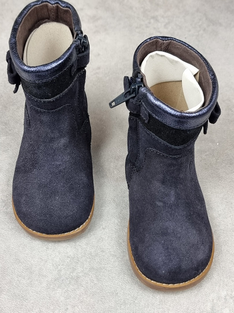 Bottines enfant Clic! en cuir daim bleu - Pointure 24 C015