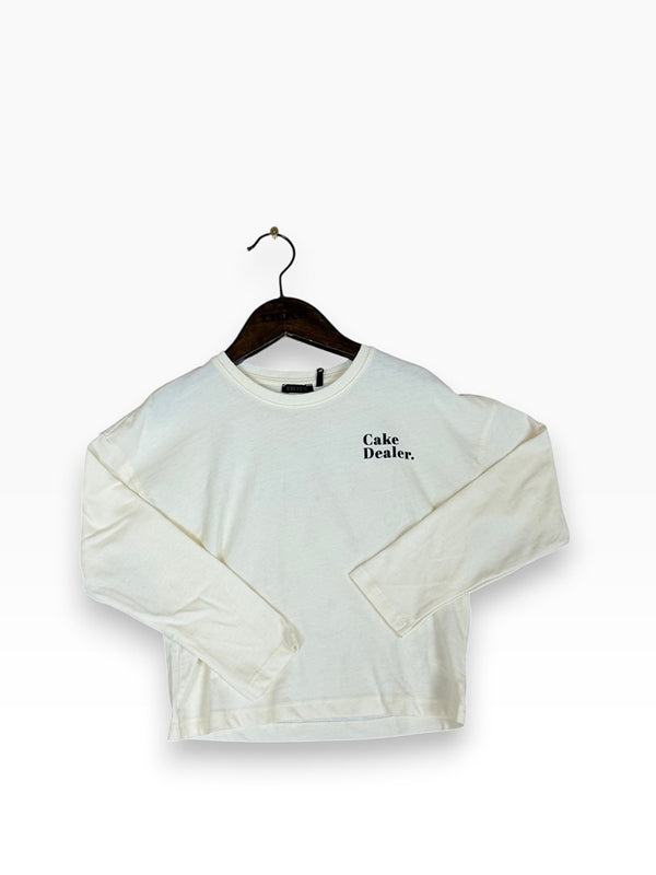 Tee-shirt Sous-pull Ikks écru imprimé gâteau - 6 ans
