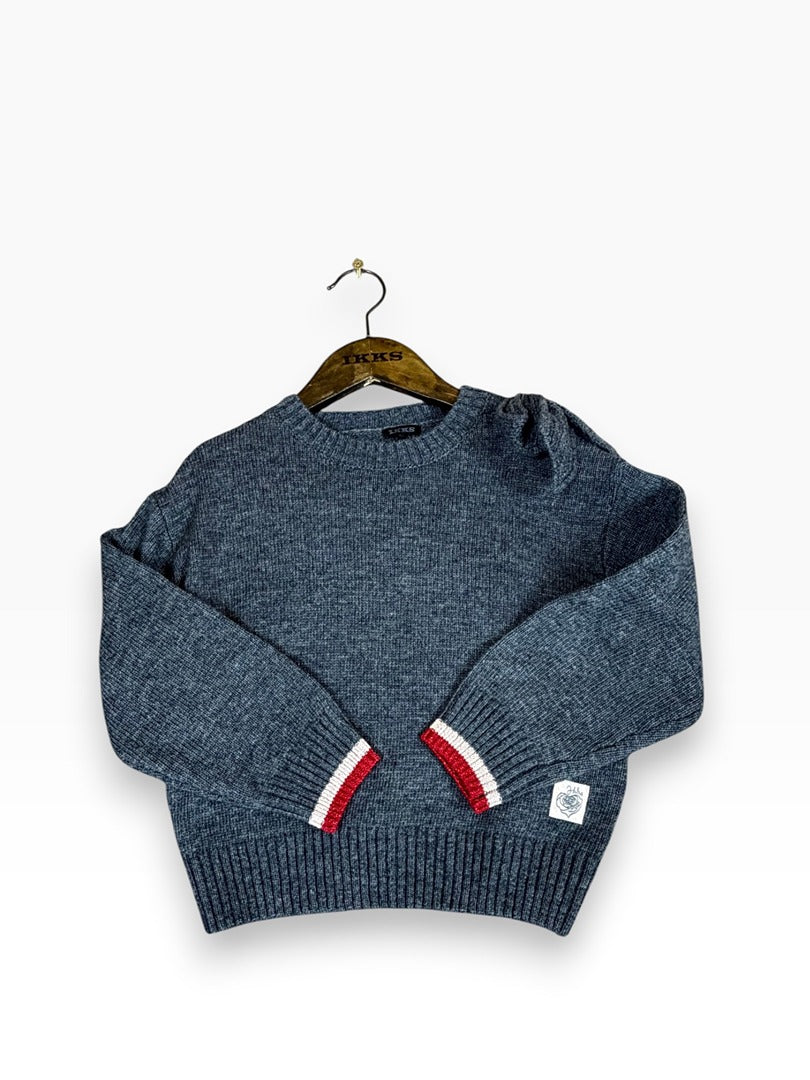 Pull Ikks Gris Anthracite Nœud Épaule - 5 Ans Image principale du produit