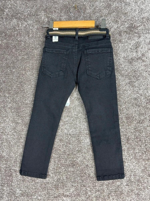 Jean Slim Ikks Noir Avec Ceinture - 3 Ans