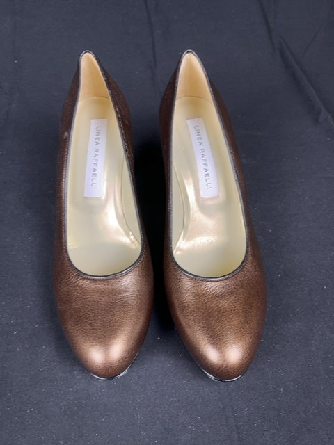 Escarpins Linea Raffaelli en cuir marron - 39.5 Réf: C065