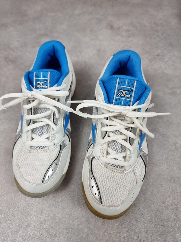 Chaussures de sport en salle Mizuno blanches et bleues - Taille 38 Réf: C242