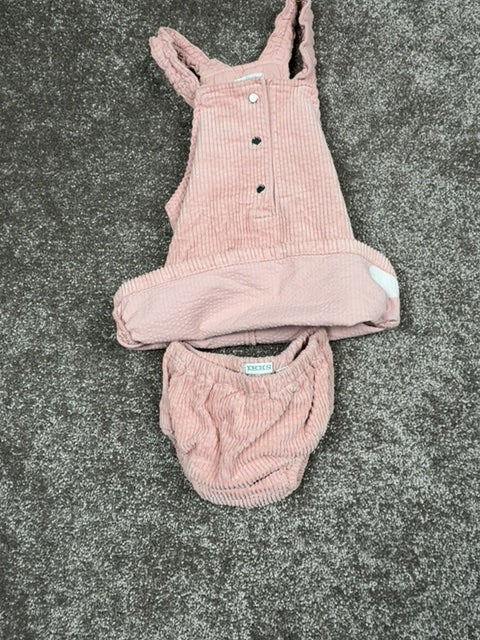 Ensemble robe bloomer et t-shirt Ikks rose et blanc - 12 mois Réf: 624 Image secondaire du produit