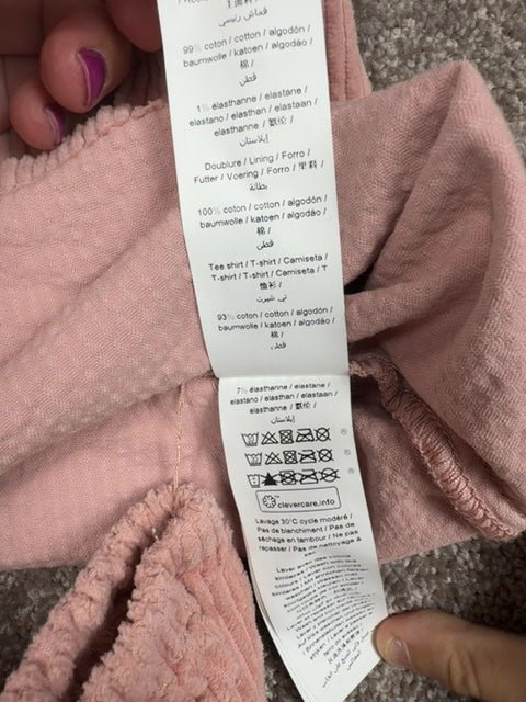 Ensemble robe bloomer et t-shirt Ikks rose et blanc - 12 mois Réf: 624 - Sell4Me