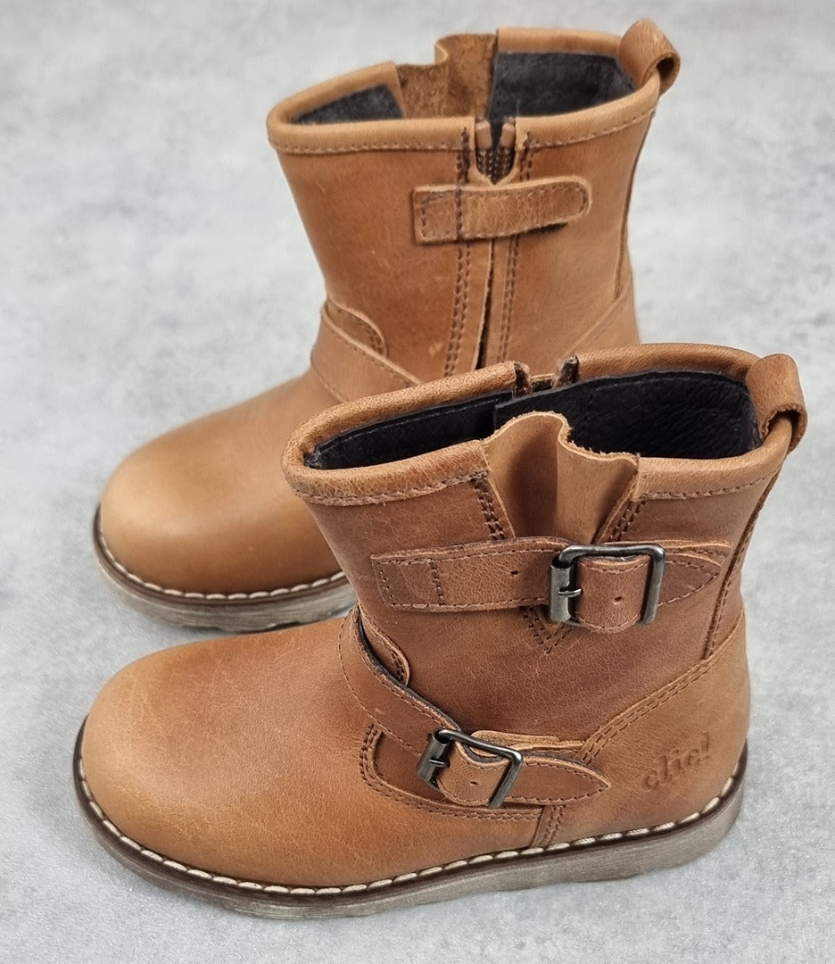 Bottine Clic! cuir Marron - Pointure 25 C024
