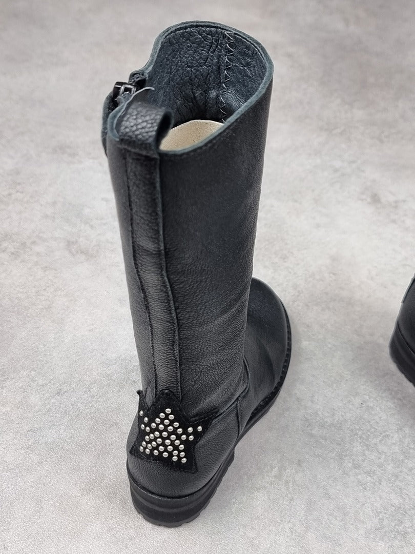 Bottes fille mi-hautes Hip noires - Taille 29 Réf: C0246