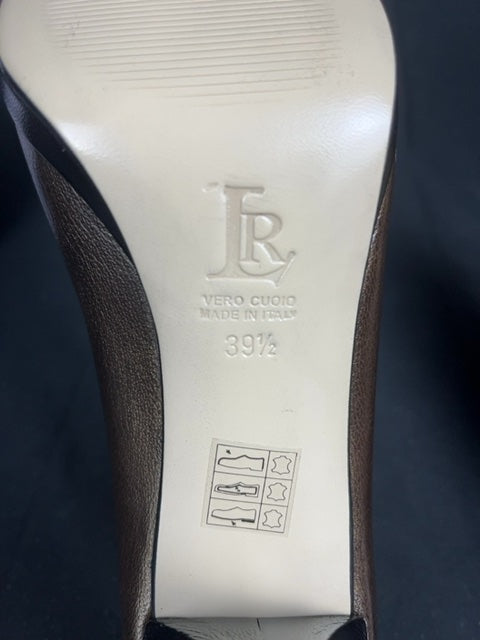 Escarpins Linea Raffaelli en cuir marron - 39.5 Réf: C065