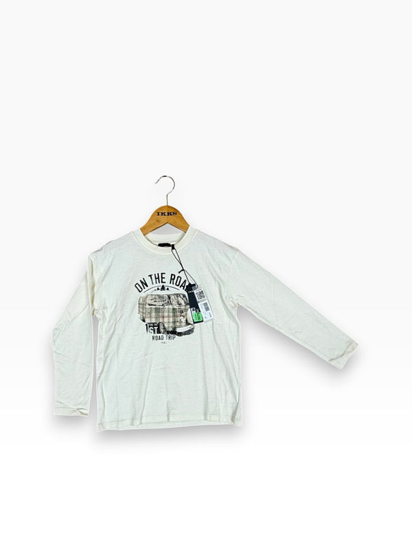 T-shirt manches longues Ikks écru - 8 ans