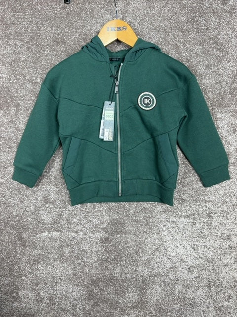 Gilet zippé à capuche Ikks vert - 4a / 104cm Réf: 603