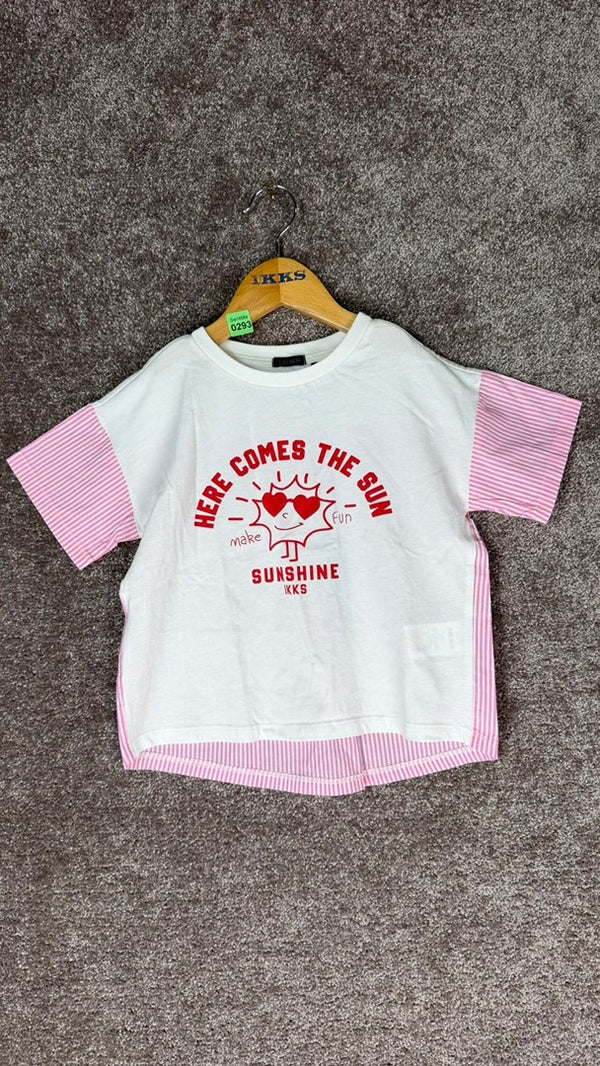 T-shirt Ikks rose - 6 ans Réf: 0293