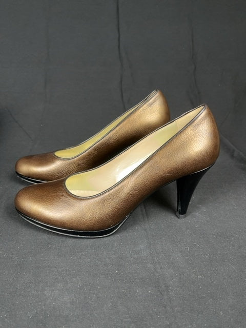 Escarpins Linea Raffaelli en cuir marron - 39.5 Réf: C065 Image secondaire du produit