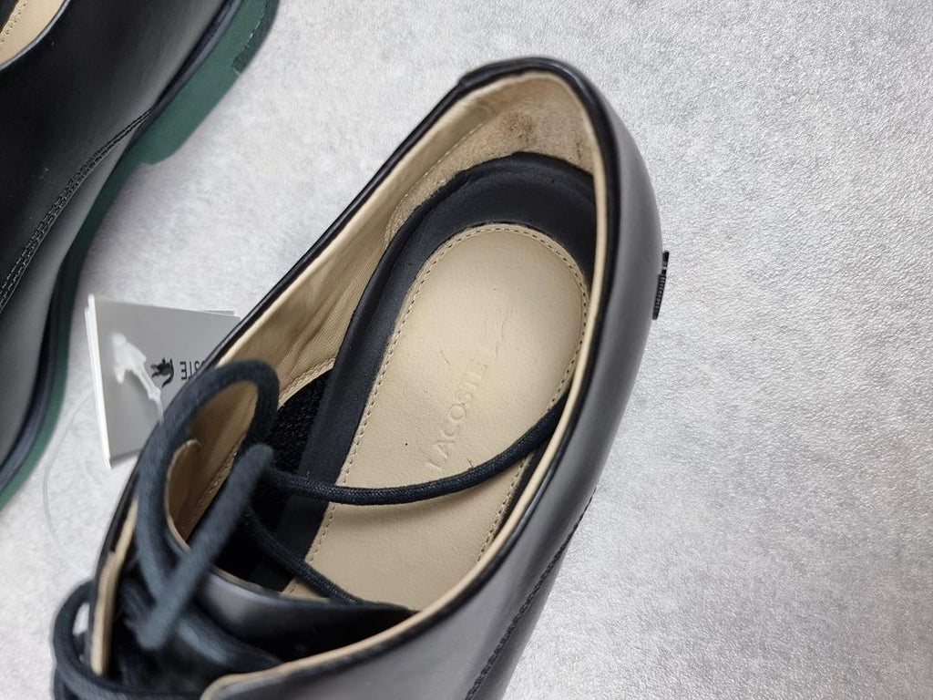 Chaussures Lacoste en cuir noir et vert - 38