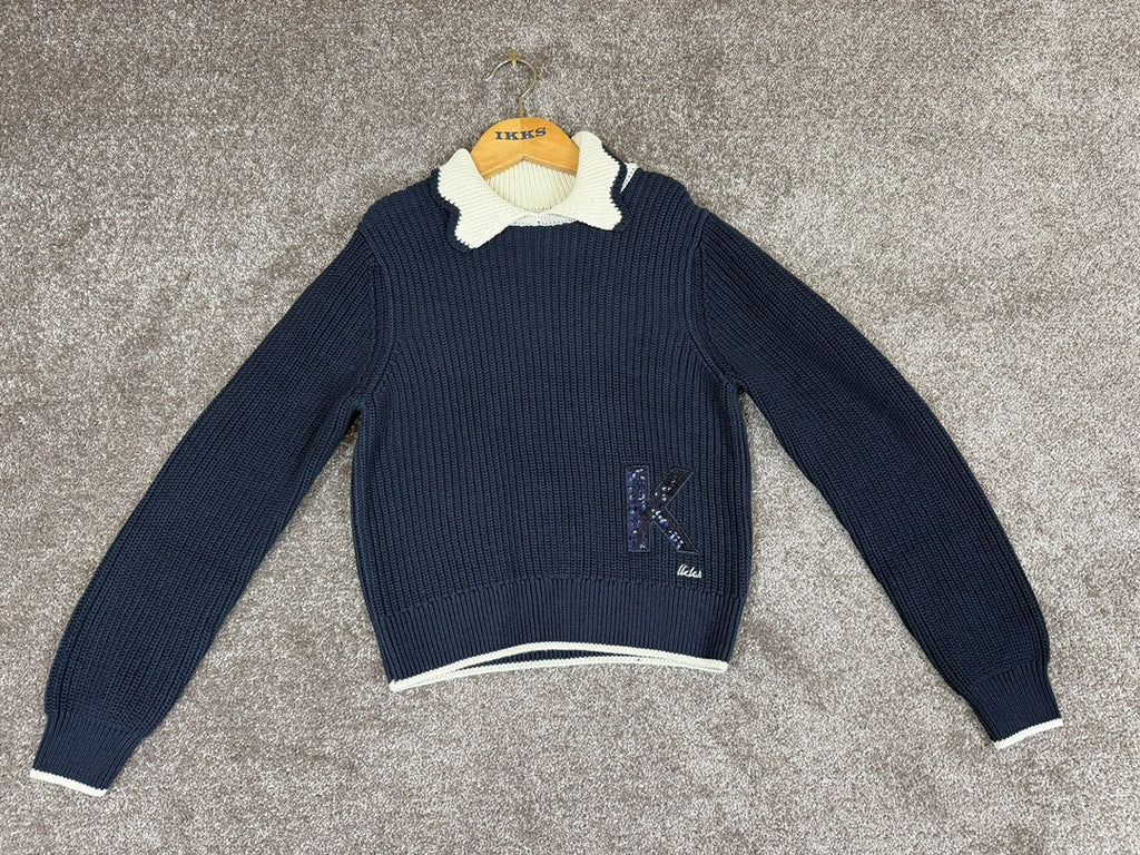 Pull Marine tricot col écru Ikks Marine fille - 14 Ans Réf: 020