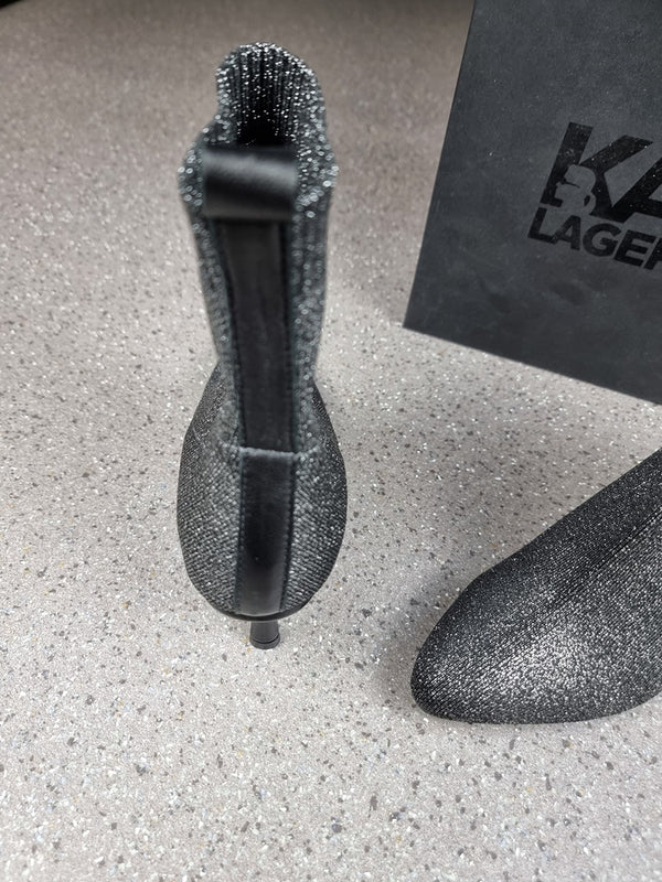 Bottines à talon Karl Lagerfeld Pandora Argenté - 37