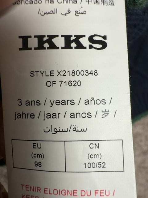 pull marinier Ikks bleu - 3 ans Réf: 613