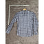 Karl Lagerfeld Mens Slim Fit Navy Plaid Button-Up Shirt Long Sleeves Cotton Blend Size 39 - Sell4Me