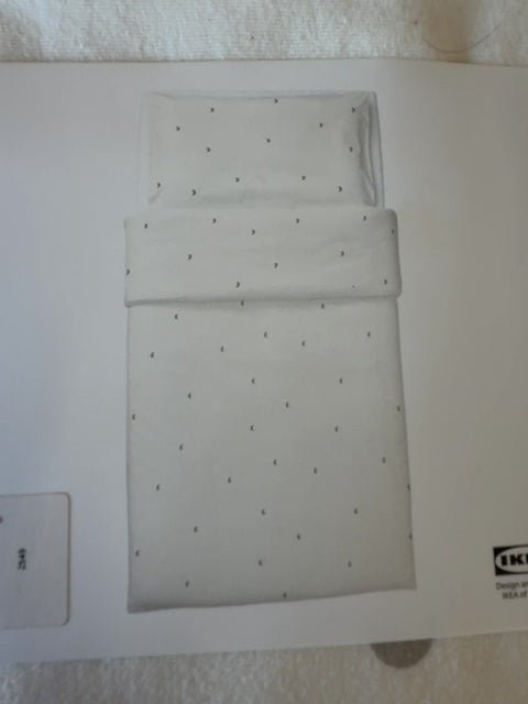 Parure de lit bébé Ikea Lenast blanc crème - 110x125 cm - Sell4Me