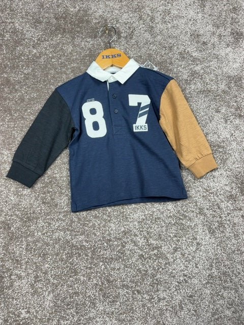 Polo manches longues Ikks bleu - 18 mois / months Réf: 0667 - Sell4Me Image principale du produit