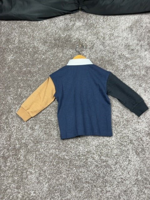Polo manches longues Ikks bleu - 18 mois / months Réf: 0667 - Sell4Me
